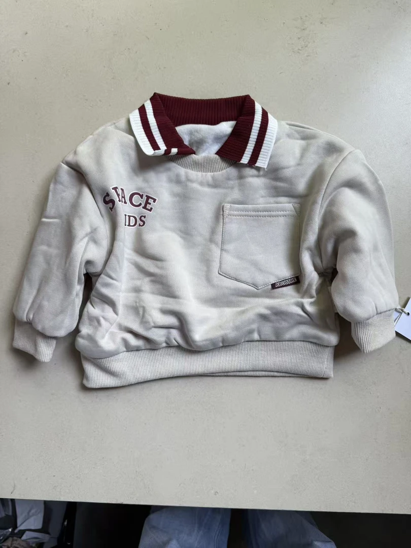 【秋季 231053-2】春秋韩版中小童薄款儿童翻领卫衣