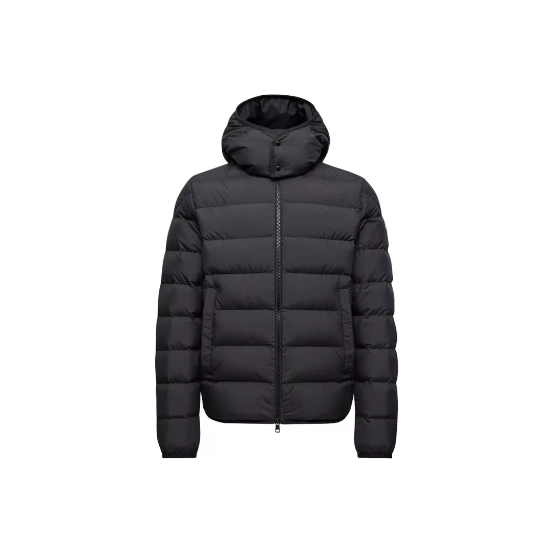 现货Moncler盟可睐 1A00224  MONTBROCQ 男士黑色连帽哑光羽绒服