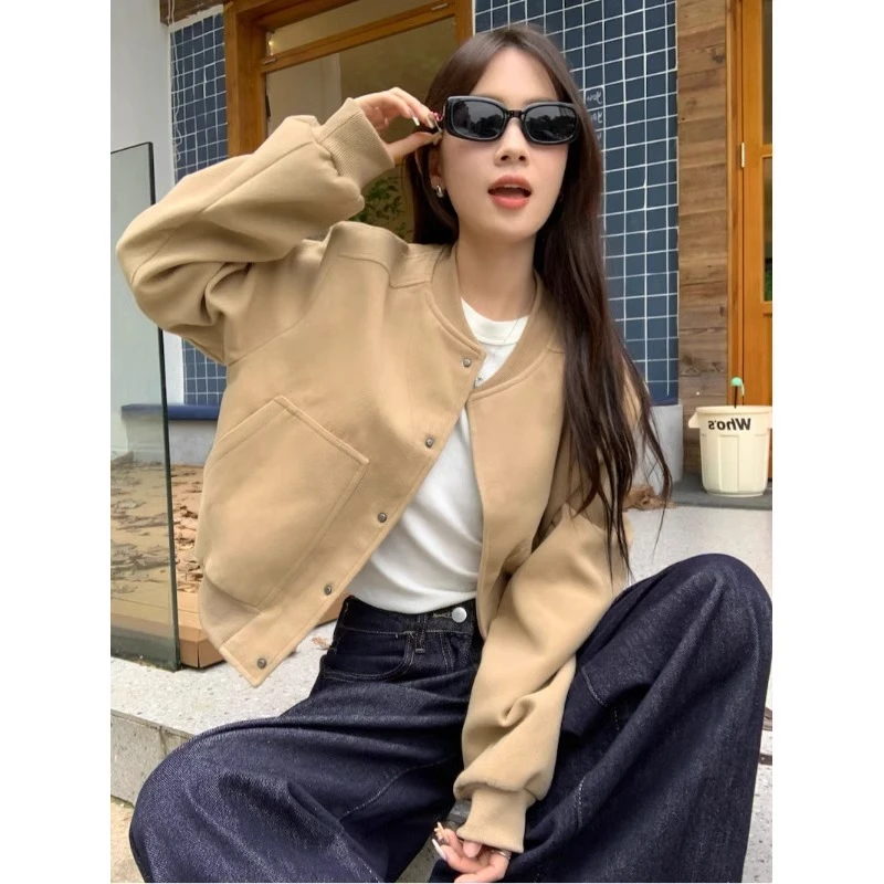 秋季新款高级设计感外套女时尚洋气减龄宽松休闲显瘦气质棒球服