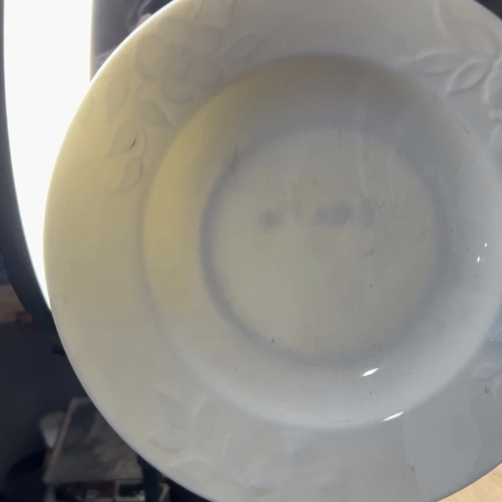 库存尾货玉兰草帽盘一对口径23