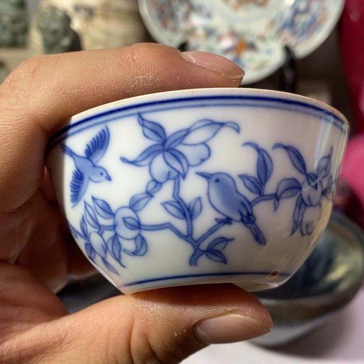 软陶青花喜上眉梢