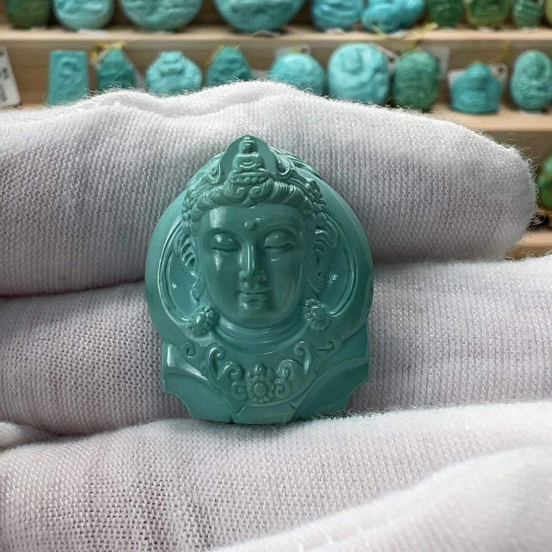 未镶嵌绿松石观音21mm