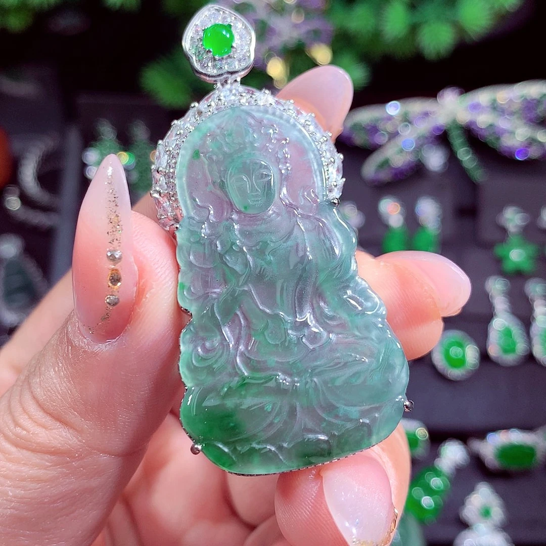 颈饰未镶嵌翡翠天然