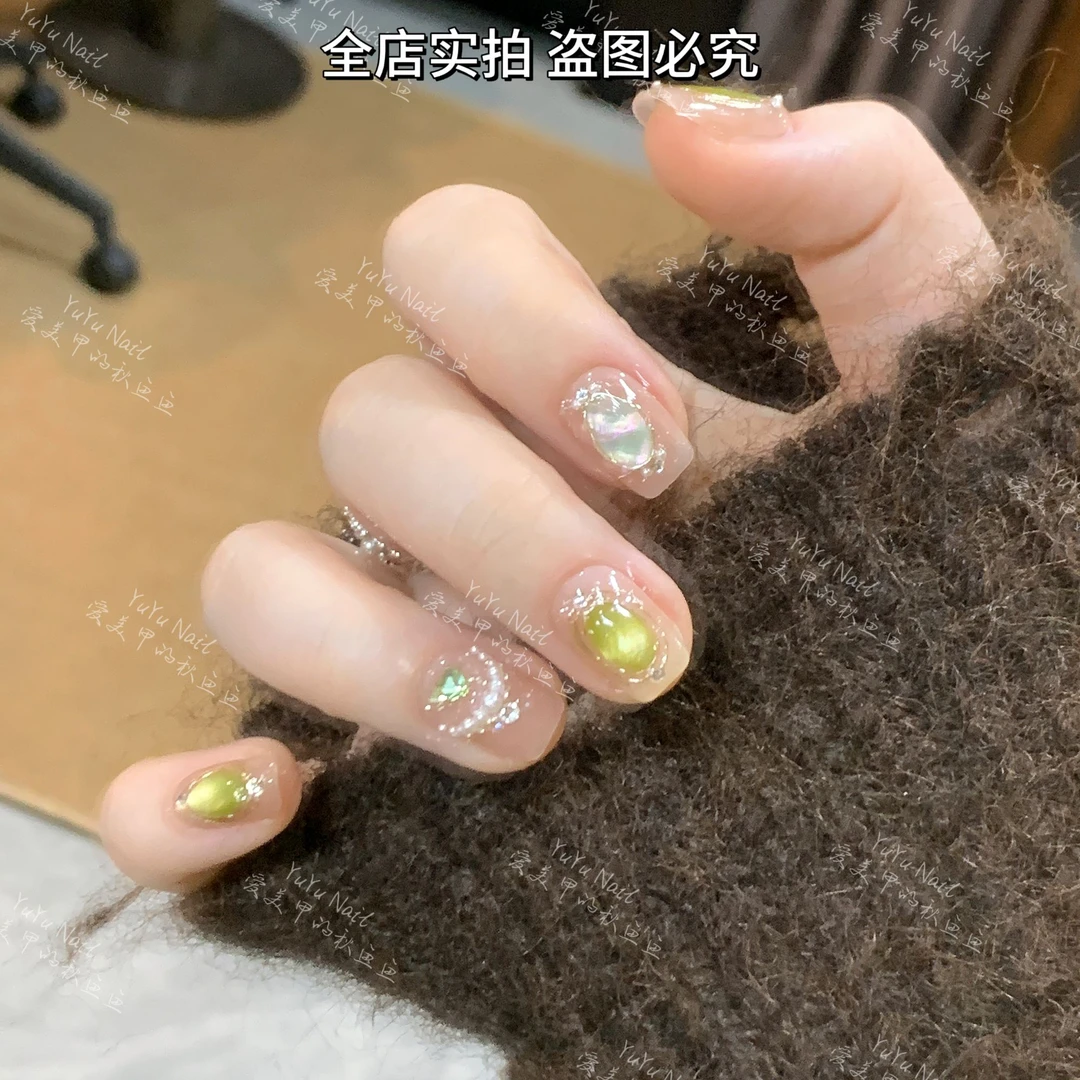YUYU -【春精灵】 -纯手绘猫眼系列-小众设计师手工穿戴甲
