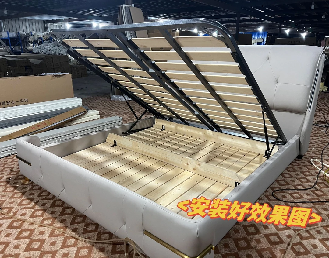 【定制专属补差】意式轻奢极简三抽储物高箱气压储物床