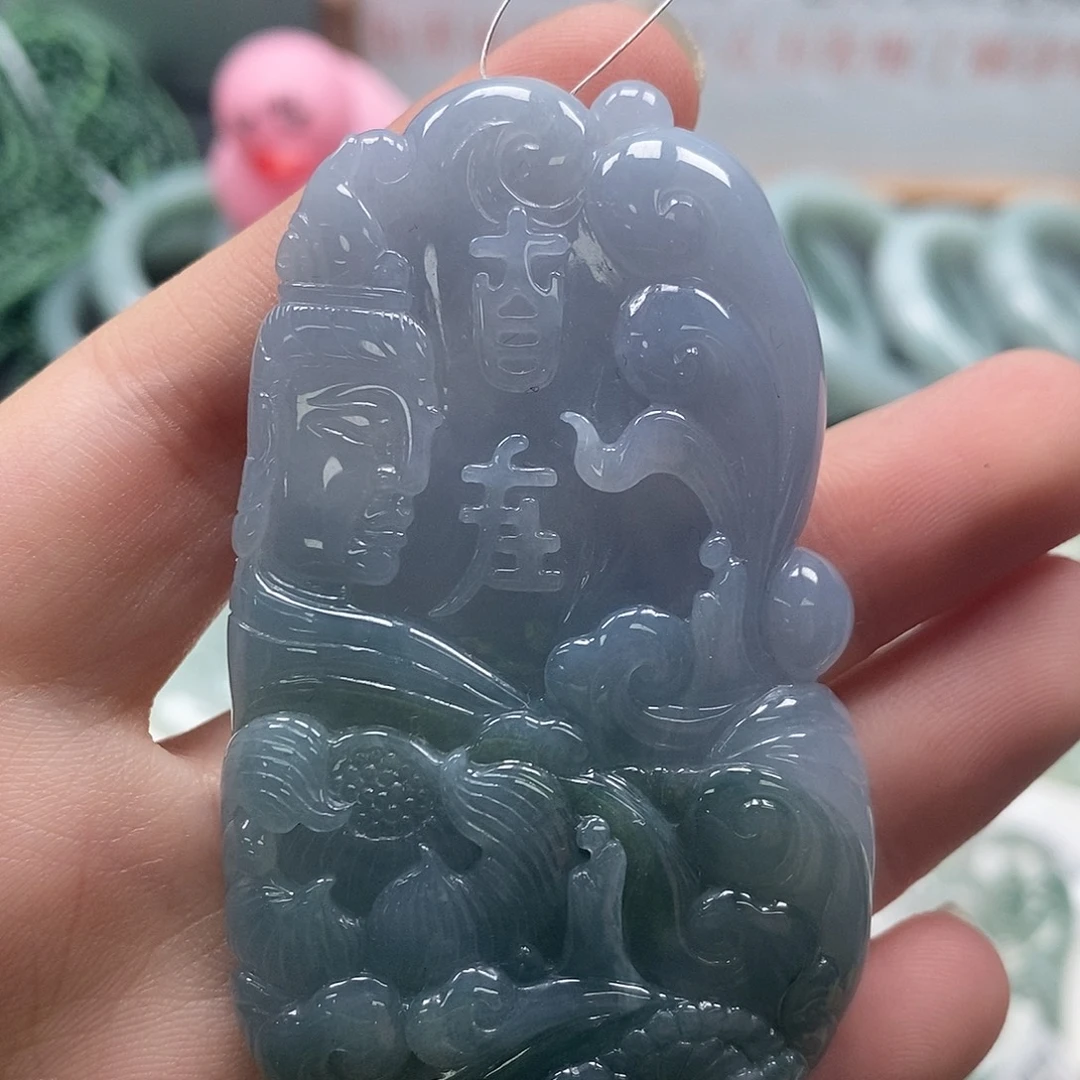 翡翠未镶嵌颈饰33 翡翠A货挂件