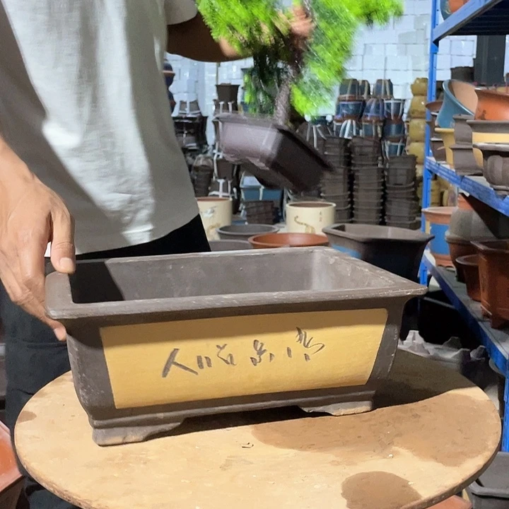 32黄色马槽花盆花盆