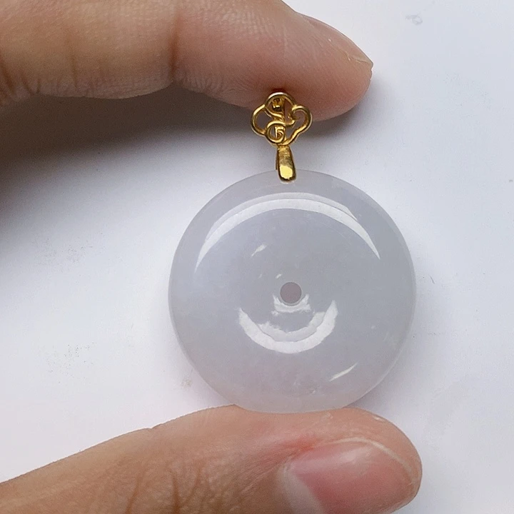 颈饰银S925镶嵌翡翠天然翡翠