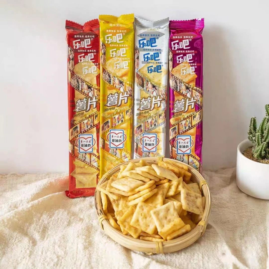 【新·疆小馋】乐吧薯片番茄/海苔/鸡肉/芥末/牛肉/烧烤味50g*6袋