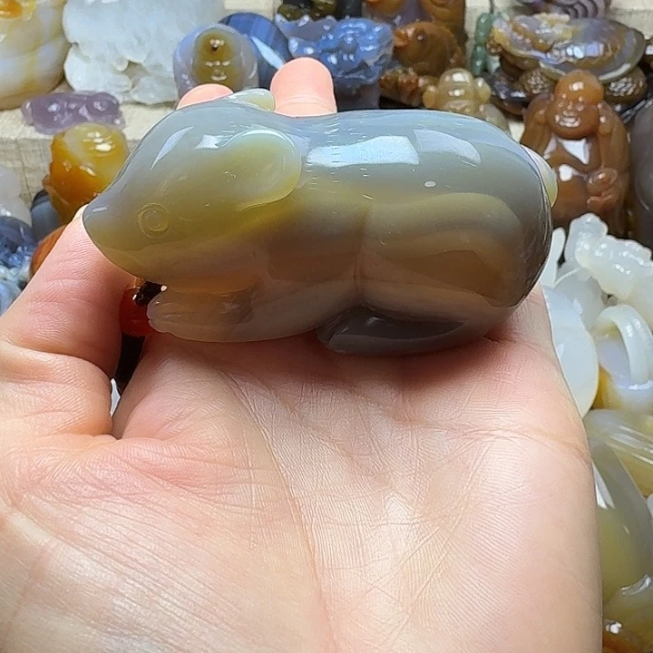 能***样玛瑙/玉髓未镶嵌饰品