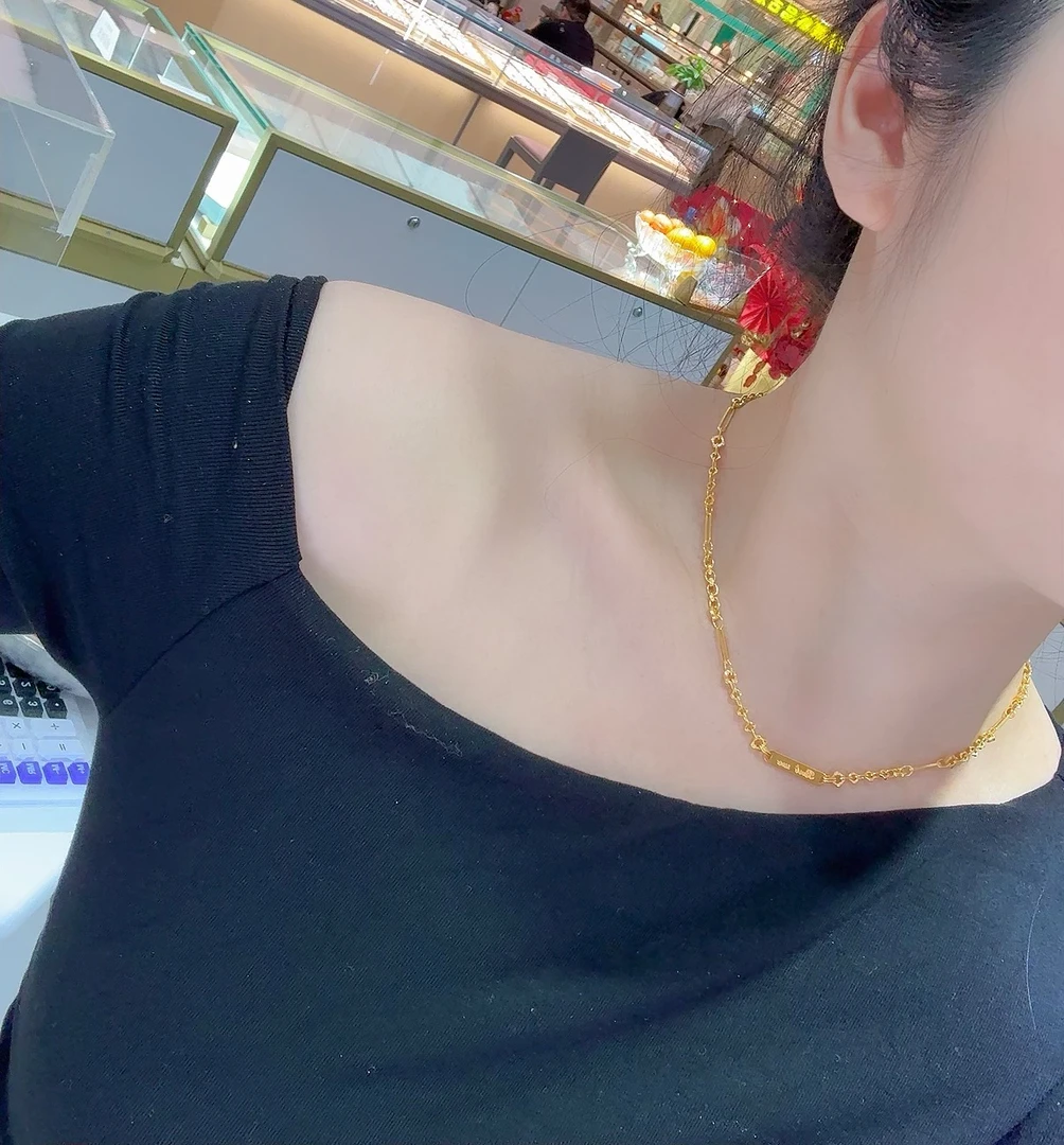 5G工艺足金999洋气款完美的我牌牌套链（高工不退换，介意勿拍）