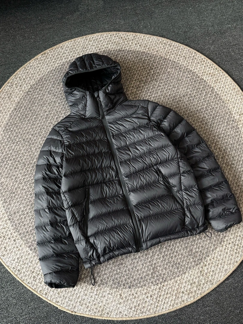 冬季新款新国标90白鸭绒羽绒内胆纯色百搭蓬松感排骨连帽羽绒服