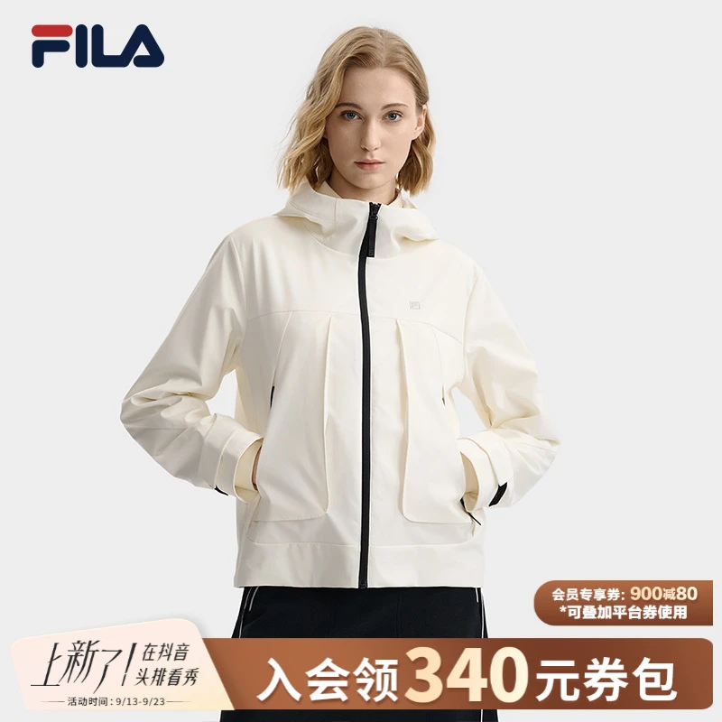 Fila/斐乐秋冬新款女士户外运动梭织外套休闲百搭F11W543702F