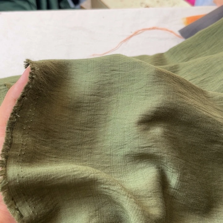 棉混纺军绿麻棉2米