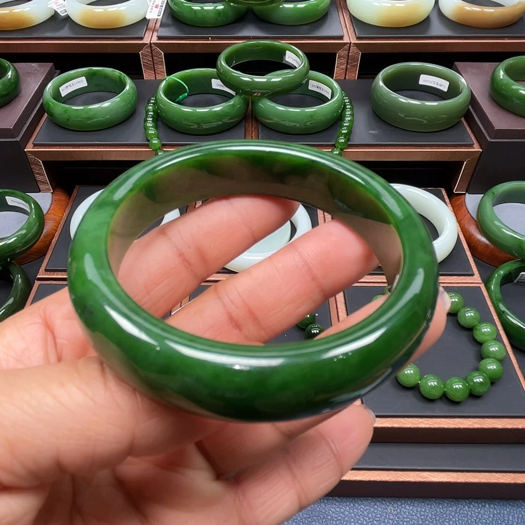 和田玉未镶嵌手镯5859