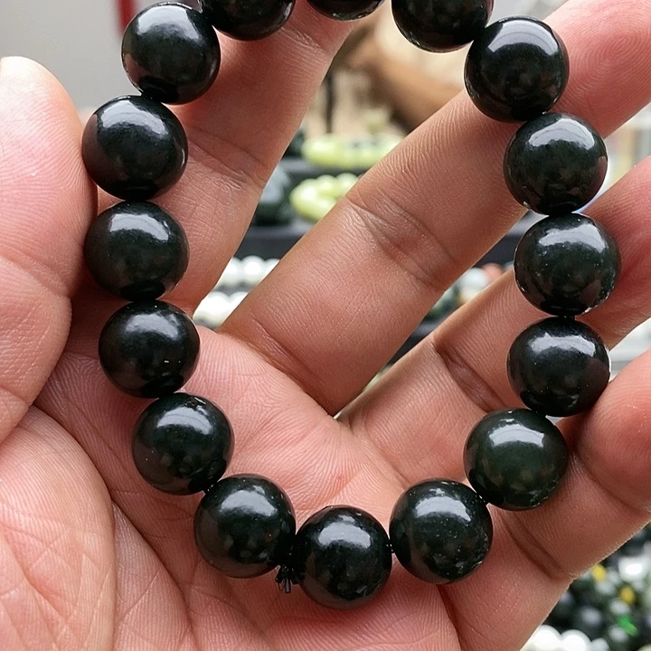 【闪购商品】手链未镶嵌和田玉14黑青
