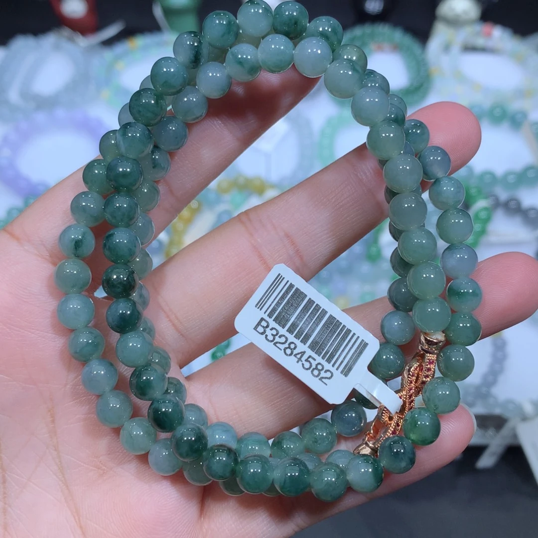 未镶嵌手串翡翠天然