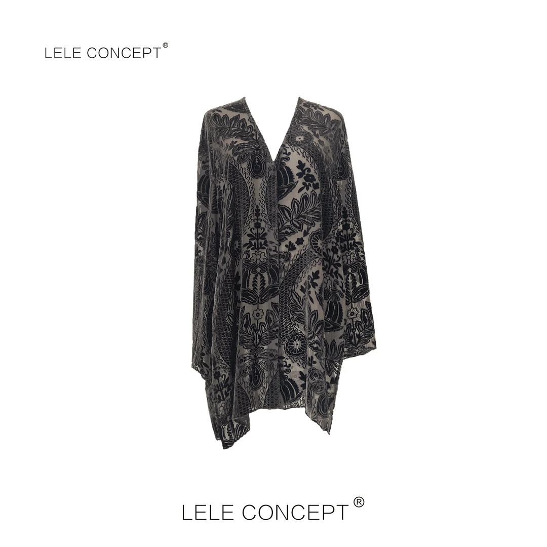 LELE CONCEPT｜「夭夭」  双色V领开衫上衣S0473