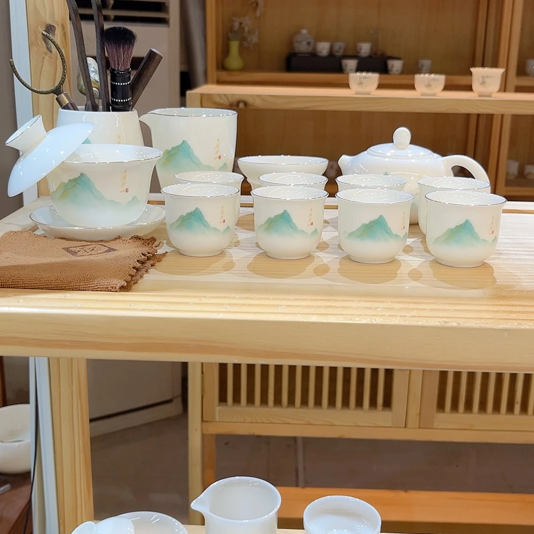 【御瓷斋】羊脂玉瓷茶具套装