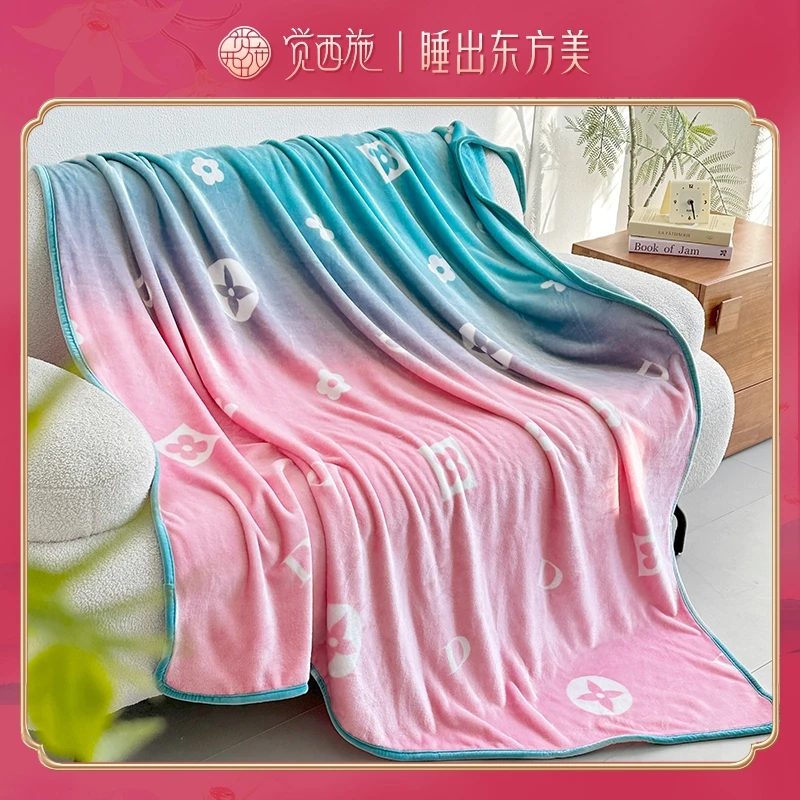 觉西施*双面绒多用途休闲毛毯