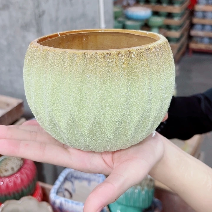 有孔.凑单10元陶瓷花盆发货！