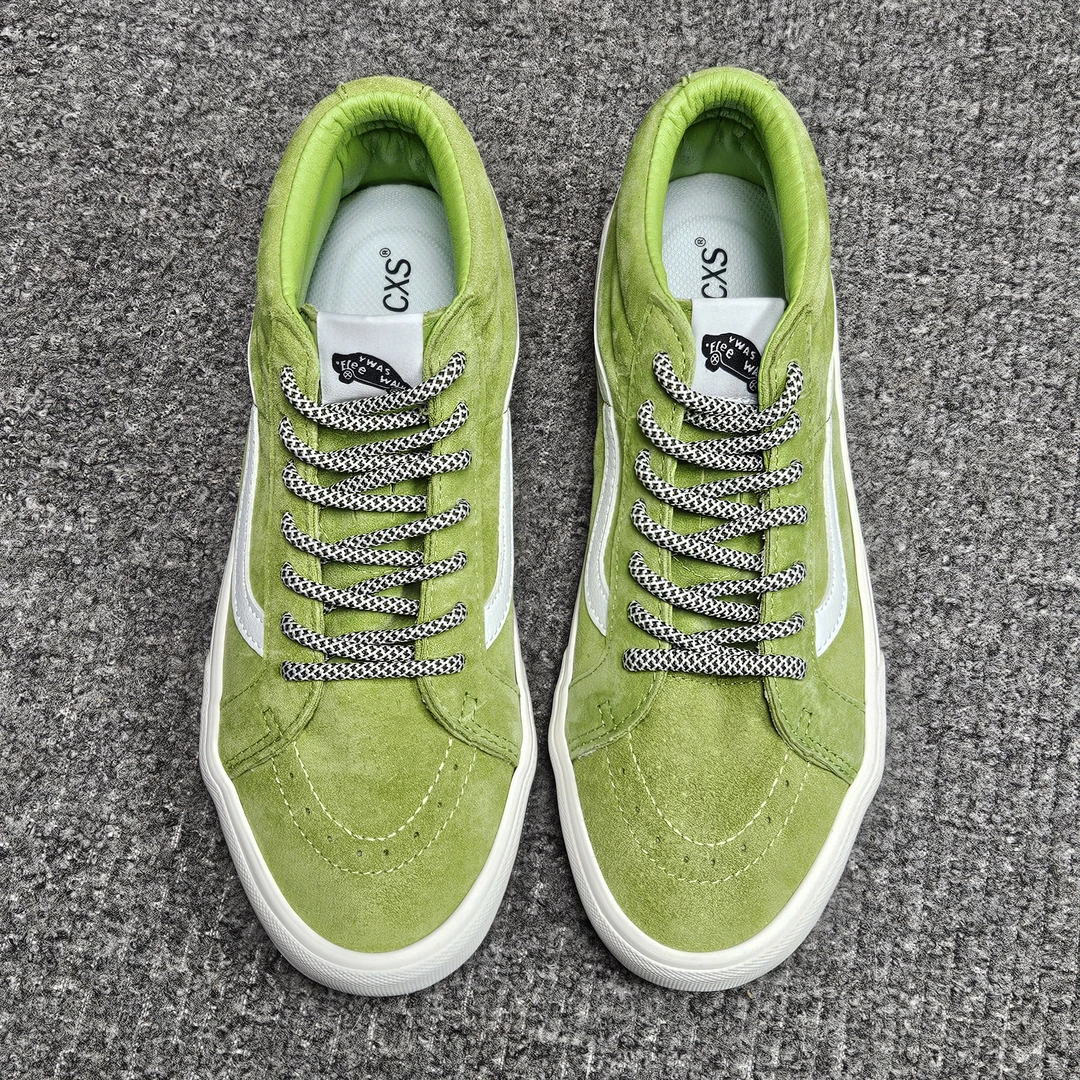 【绿色中帮】【自主品牌平替】高品浅绿色美式复古休闲板鞋帆布鞋
