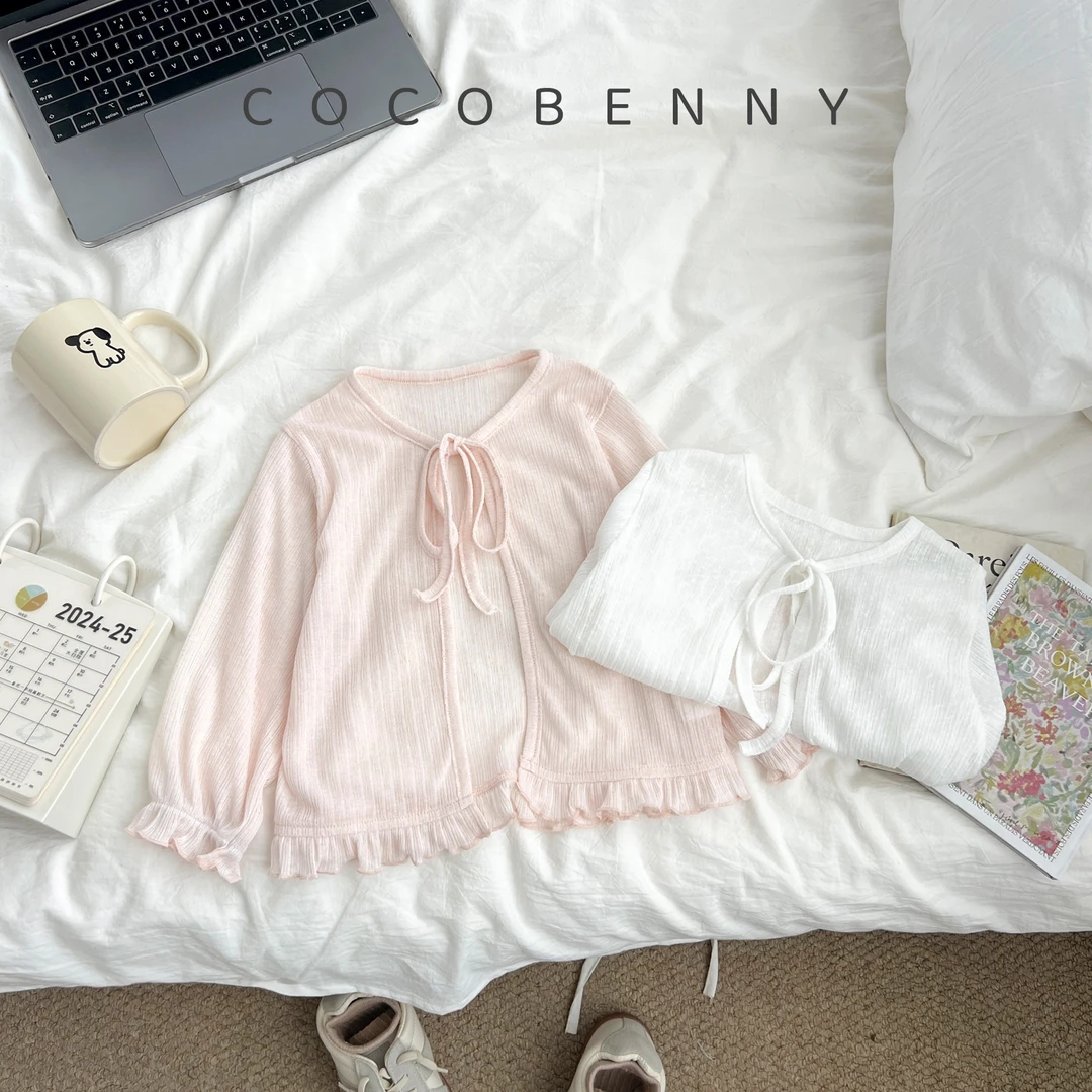 COCOBENNY女童夏季防晒衣薄款儿童宝宝外套系带空调衫外搭251869