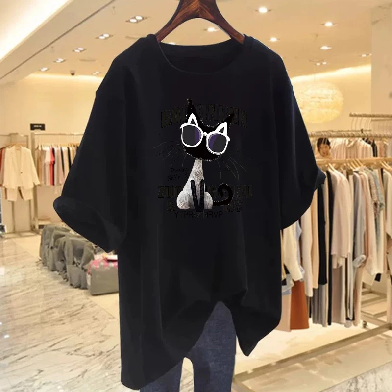 【6-3】大版T恤2025纯棉男女同款纯棉T恤短袖t恤学生夏季ins潮牌潮