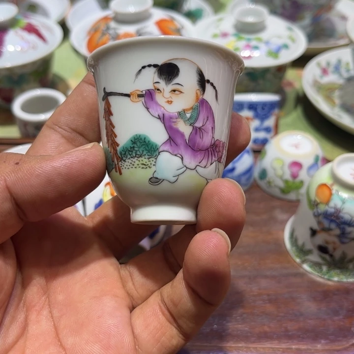 纯手绘精品盖碗杯