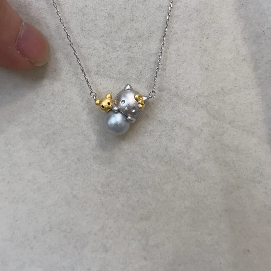 海水珍珠项链银S925镶嵌