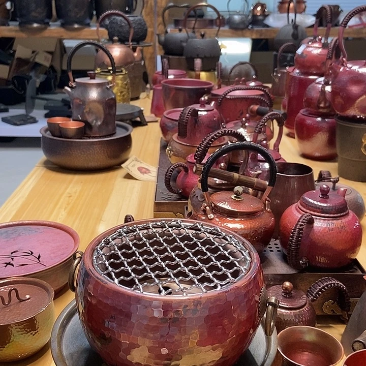 纯手工制作紫铜铜炉