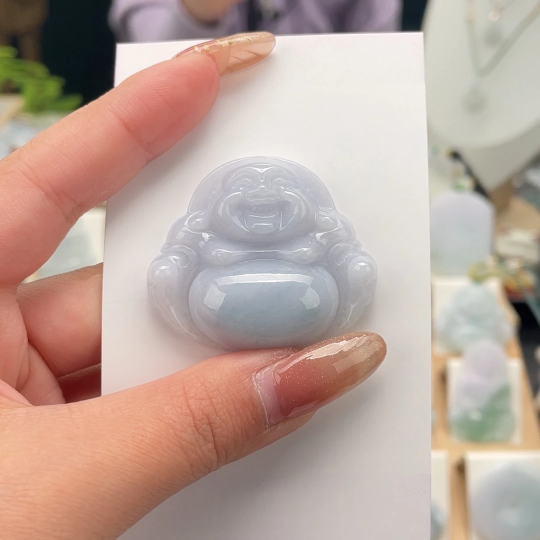 翡翠未镶嵌颈饰佛公