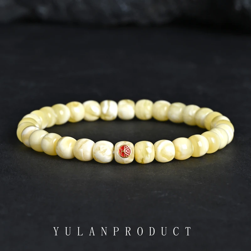 龙虎山【流金】原矿蜜蜡白花蜡-手工老型7mm左右-多样性发货