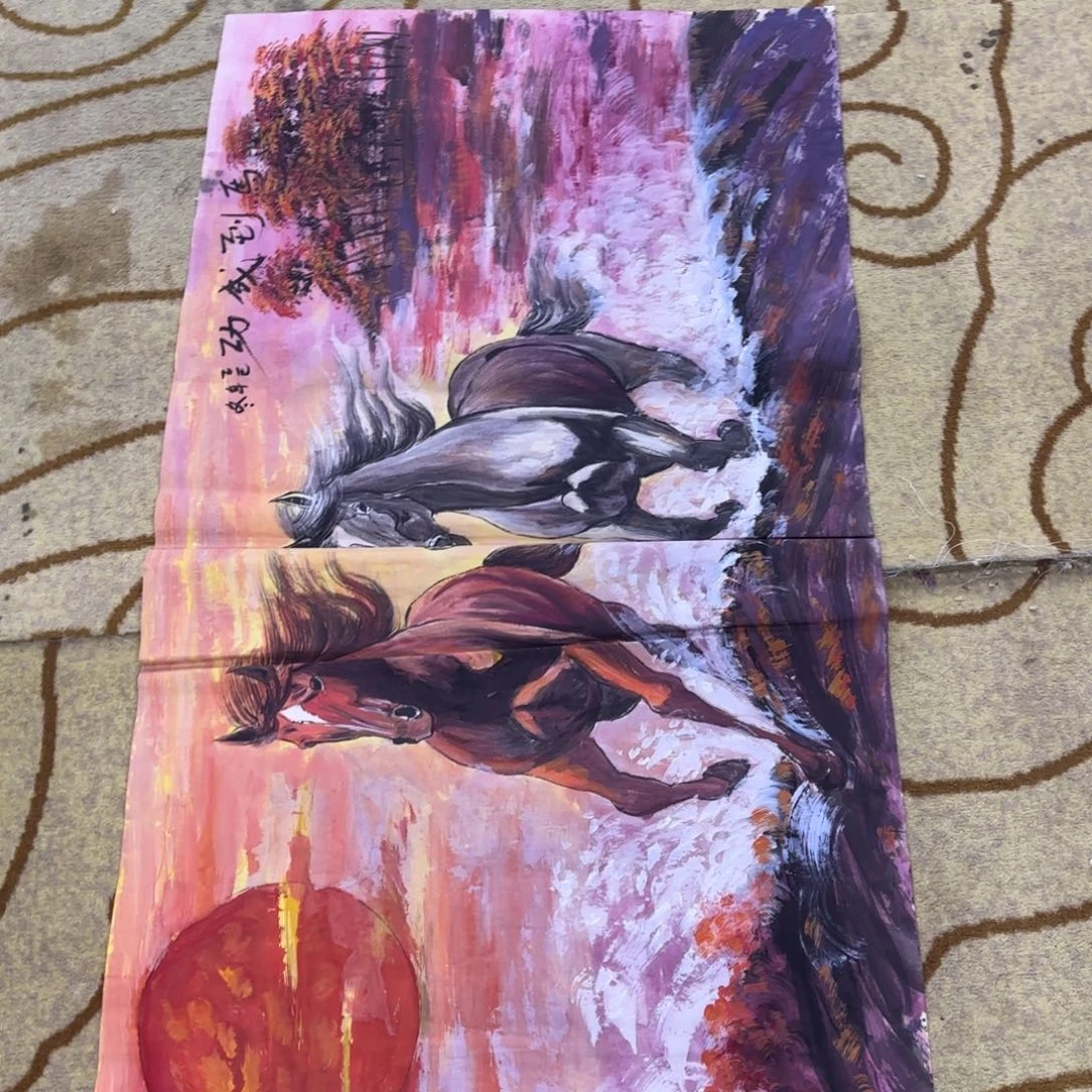 国画沈哲辉四尺作品童