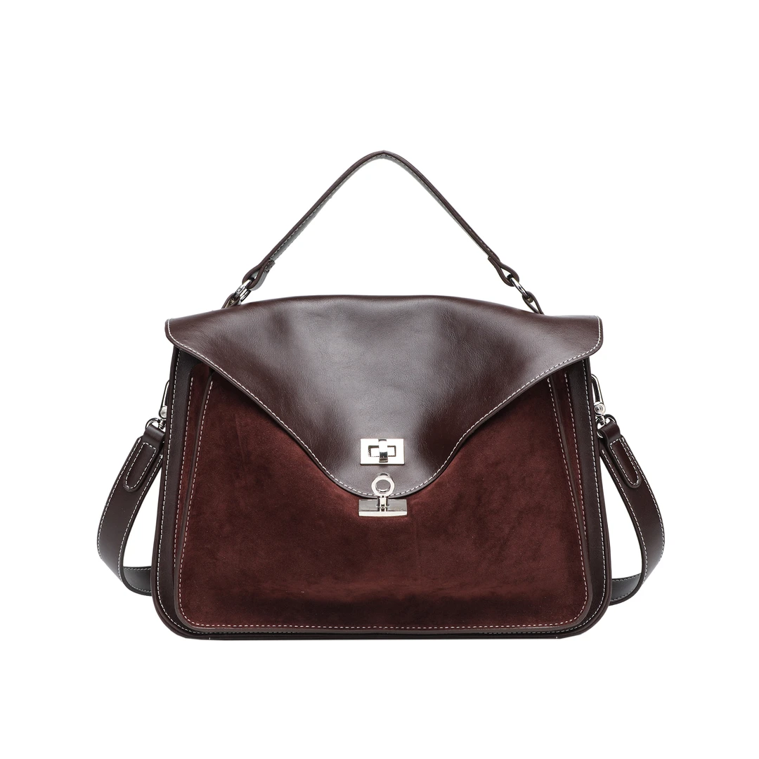 【婉婉专属】复古植鞣锁扣邮差包