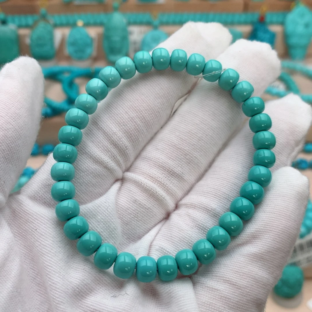 绿松石未镶嵌珠宝奇石6.5mm