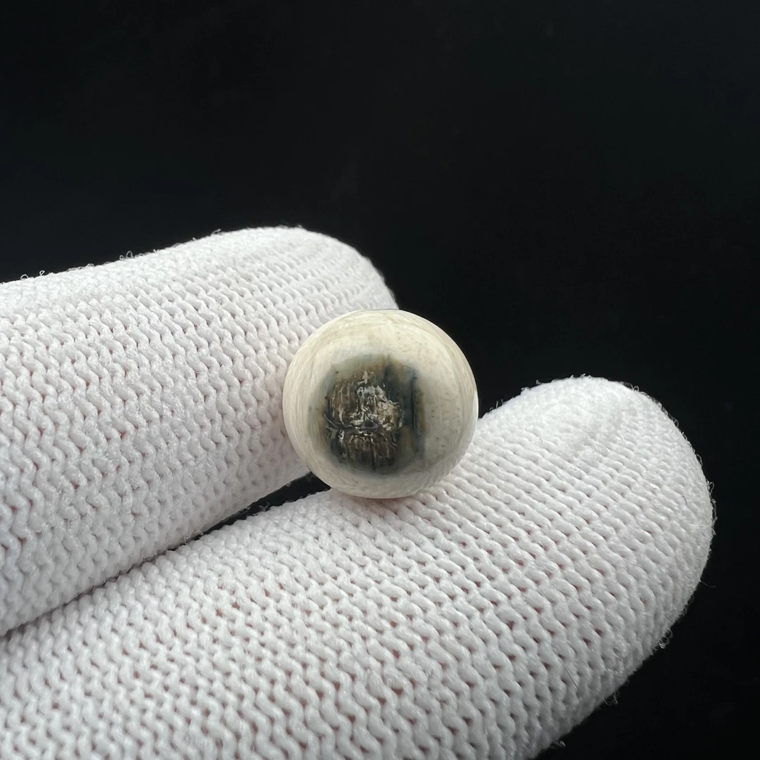 G2895天然猛犸 蓝眼睛圆珠12mm一物一图 假一罚十