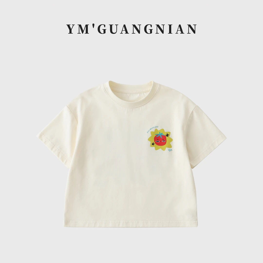 【幼棉光年】夏季休闲百搭印花T恤圆领1220913