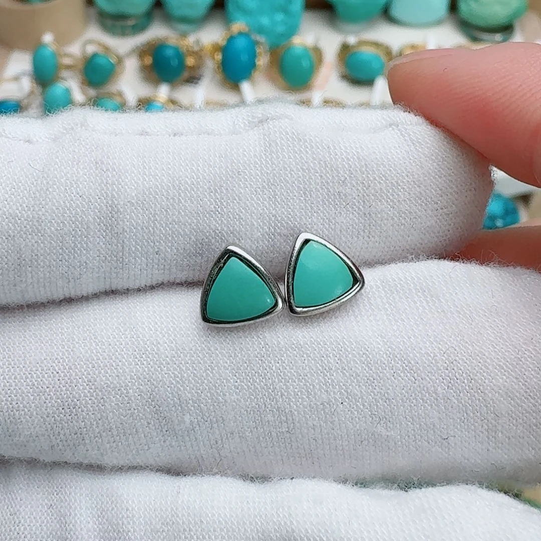 银S925镶嵌绿松石珠宝奇石