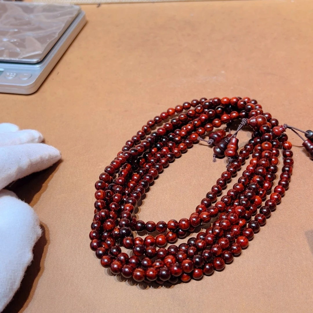 小叶紫檀手串/手链06琴料芝麻纹鳞底金星