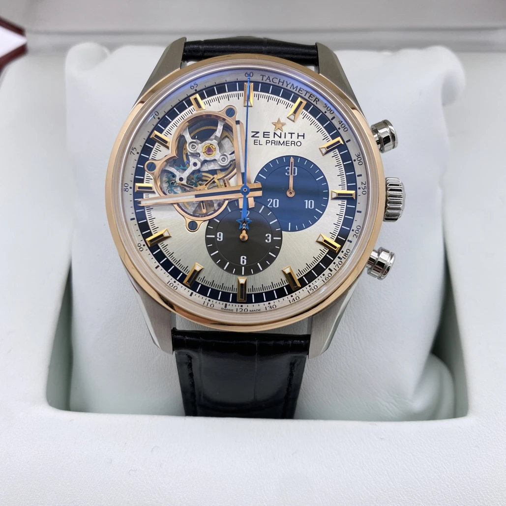 99新 Zenith/真力时 旗舰系列42表径自动机芯镂空时尚