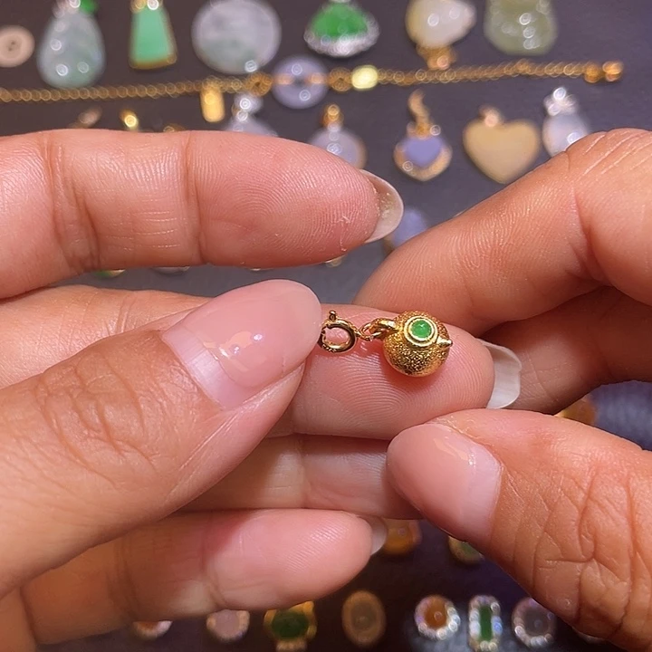 翡翠银S925镶嵌颈饰