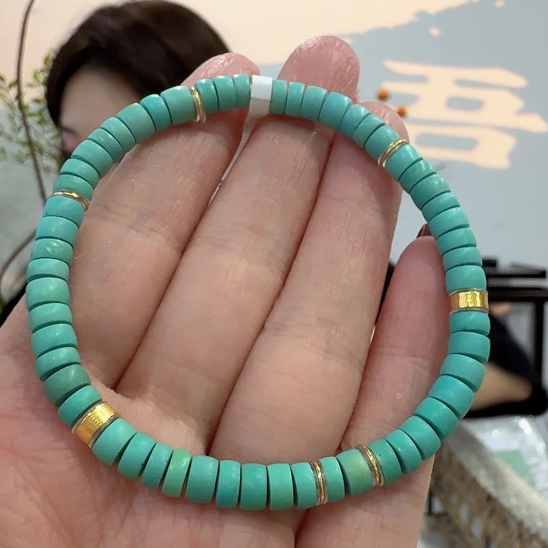 绿松石18K金镶嵌珠宝奇石