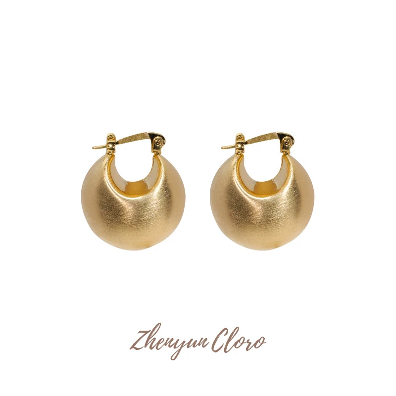 铜合金耳饰 KLL 【阿拉蕾】时尚气质拉丝耳扣 ML2009