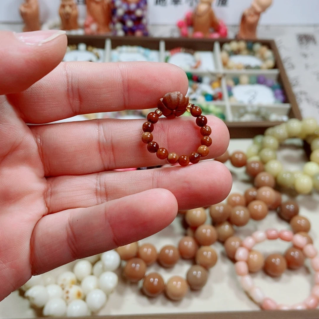 白玉菩提吊坠小*戒指