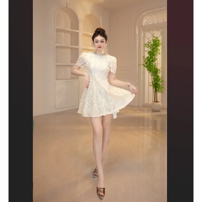 【显瘦定制】a字裙小众显瘦优雅气质清新时尚法式小个子连衣裙21681