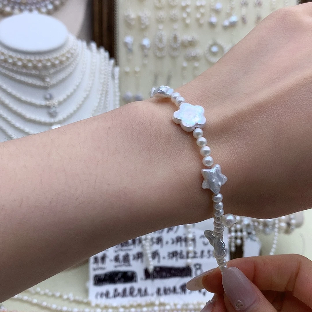 颈饰银S925镶嵌淡水珍珠