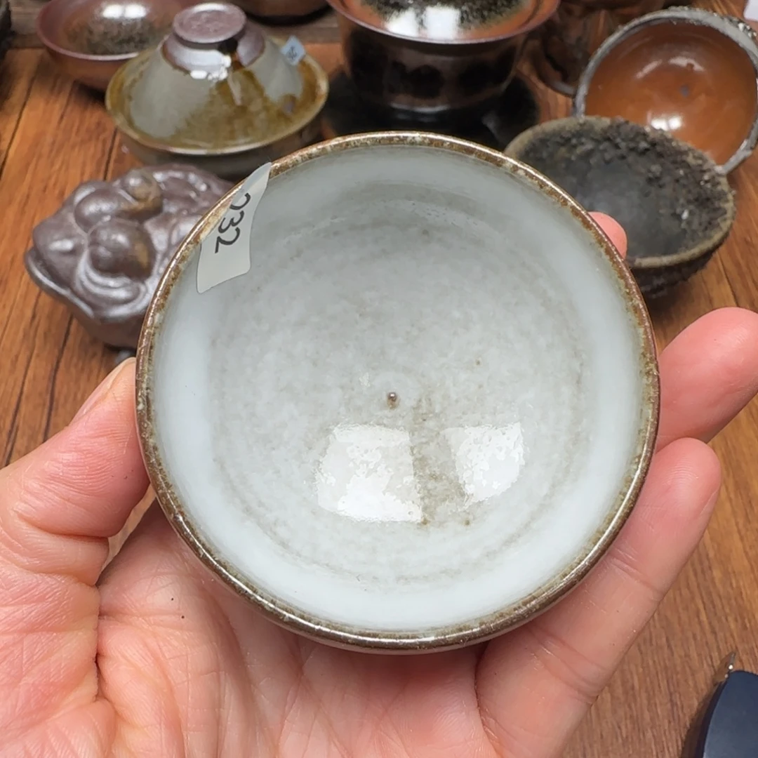 柴烧建盏茶盏茶杯232