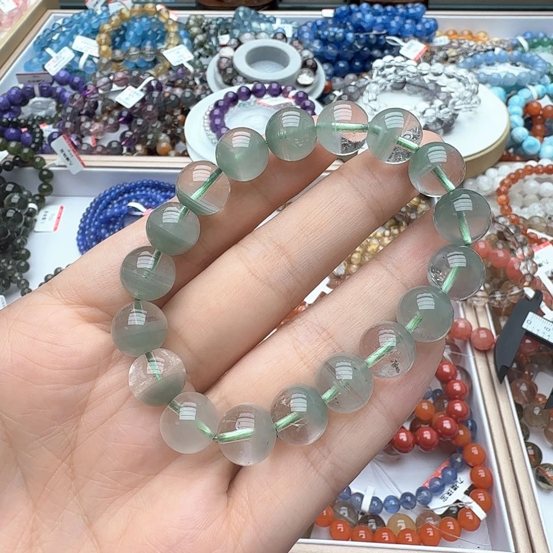 水晶手链未镶嵌BB098翠幽灵11.6mm