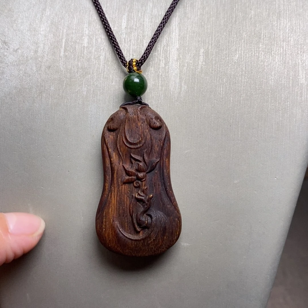 手串沉香木越南富森红土吊坠